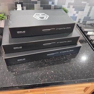Hexclad Hybrid Frying Pans NIB Never Used
